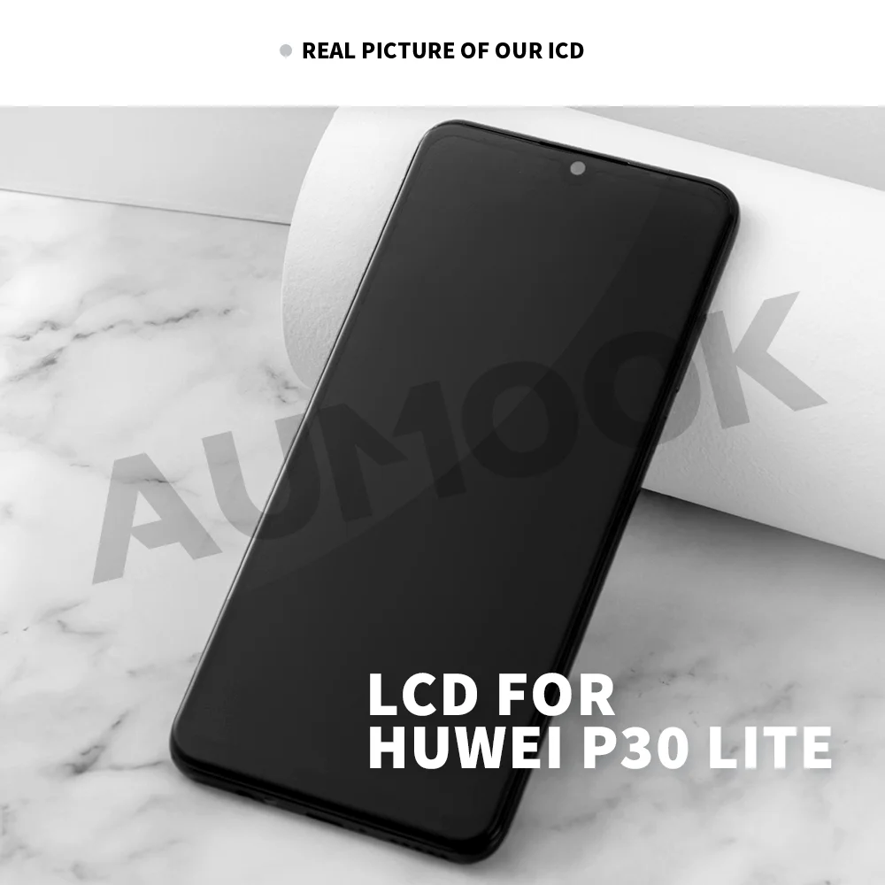 Novo lcd para huawei p30 lite display lcd tela de toque para huawei p30 lite tela nova 4e MAR-LX1 al01 digitador assembléia