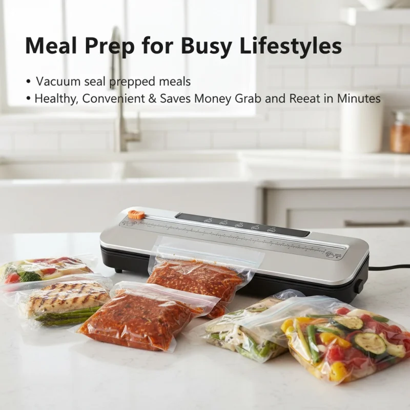 Fully Automatic Intelligent Vacuum Sealer with Powerful Suction, Dual-use for Dry and Wet, Smart Household Sealing Machine