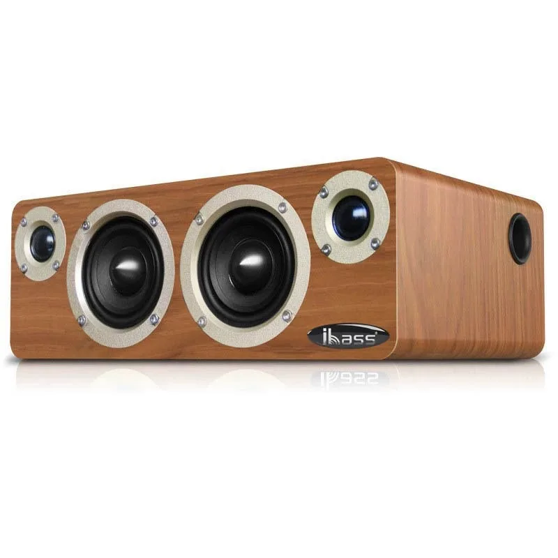 Wireless subwoofer desktop wooden bluetooth speaker