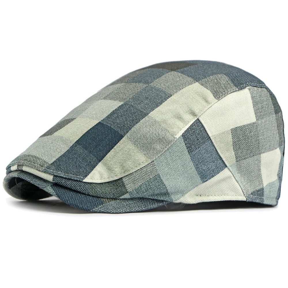

HT5062 Berets 2026 Spring Autumn Caps for Men Women Artist Painter Beret Hat Male Female Ivy Flat Cap Adjustable Plaid Beret Cap