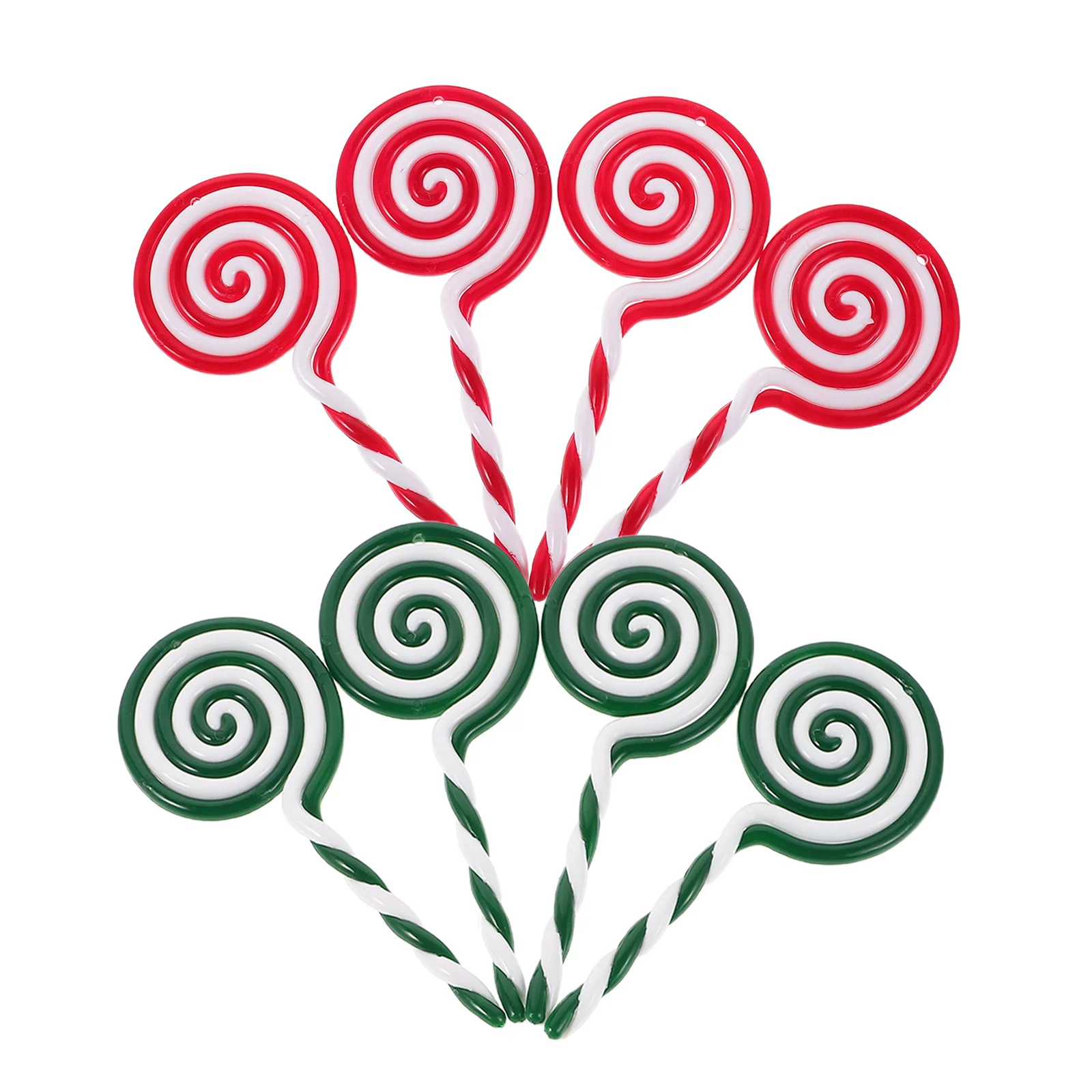 

8Pcs Creative Christmas Candy Cane Ornaments Red White Hanging Decorations DIY Holiday Tree Lollipop Accessories