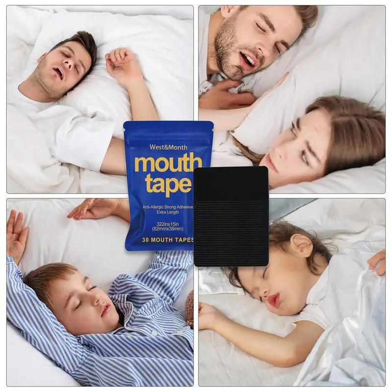 Anti Snoring Mouth Tape Nighttime Sleeping Mouth Breathing Improvement Reduce Dry Mouth Promote Nose Breathing Health Care 30pcs