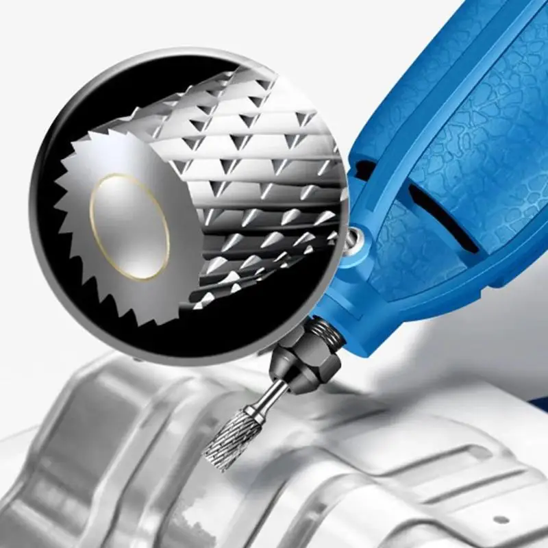 10 個 1/8 "シャンクタングステンカーバイドフライスカッターロータリーツールバリダイヤモンドカットロータリードリルビット金属加工研磨ツール用