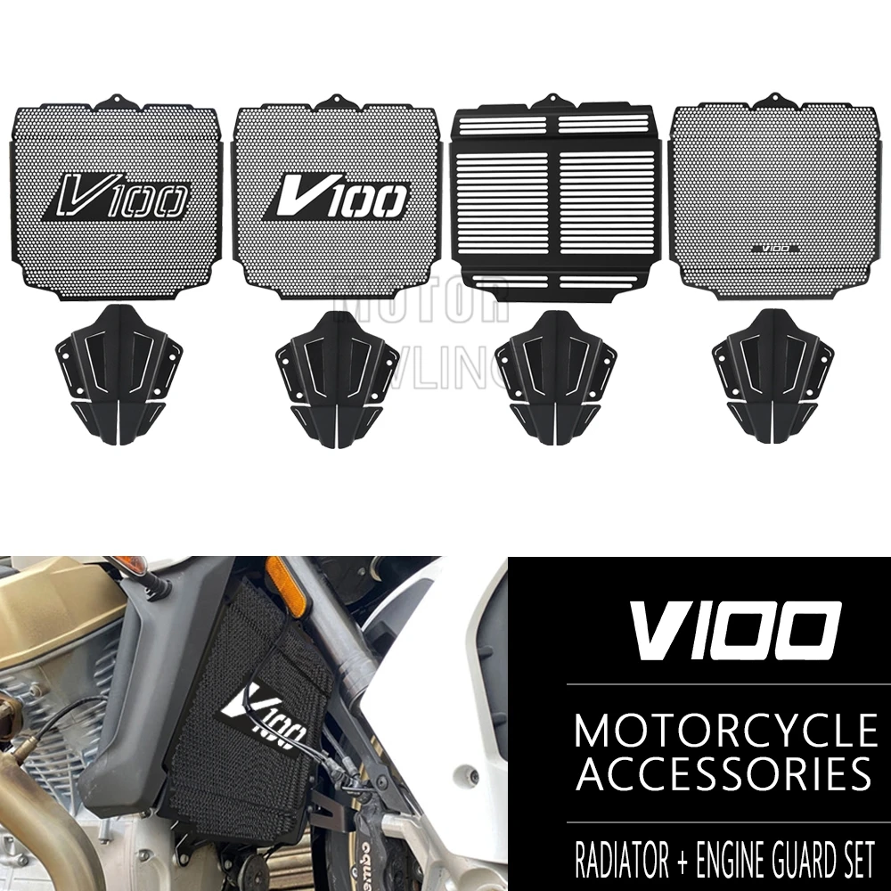 

FOR Moto Guzzi V100 Mandello/Mandello Aviazione Navale/Mandello S 2022-2024 25 Radiator Cylinder Head Engine Guard Complete Set