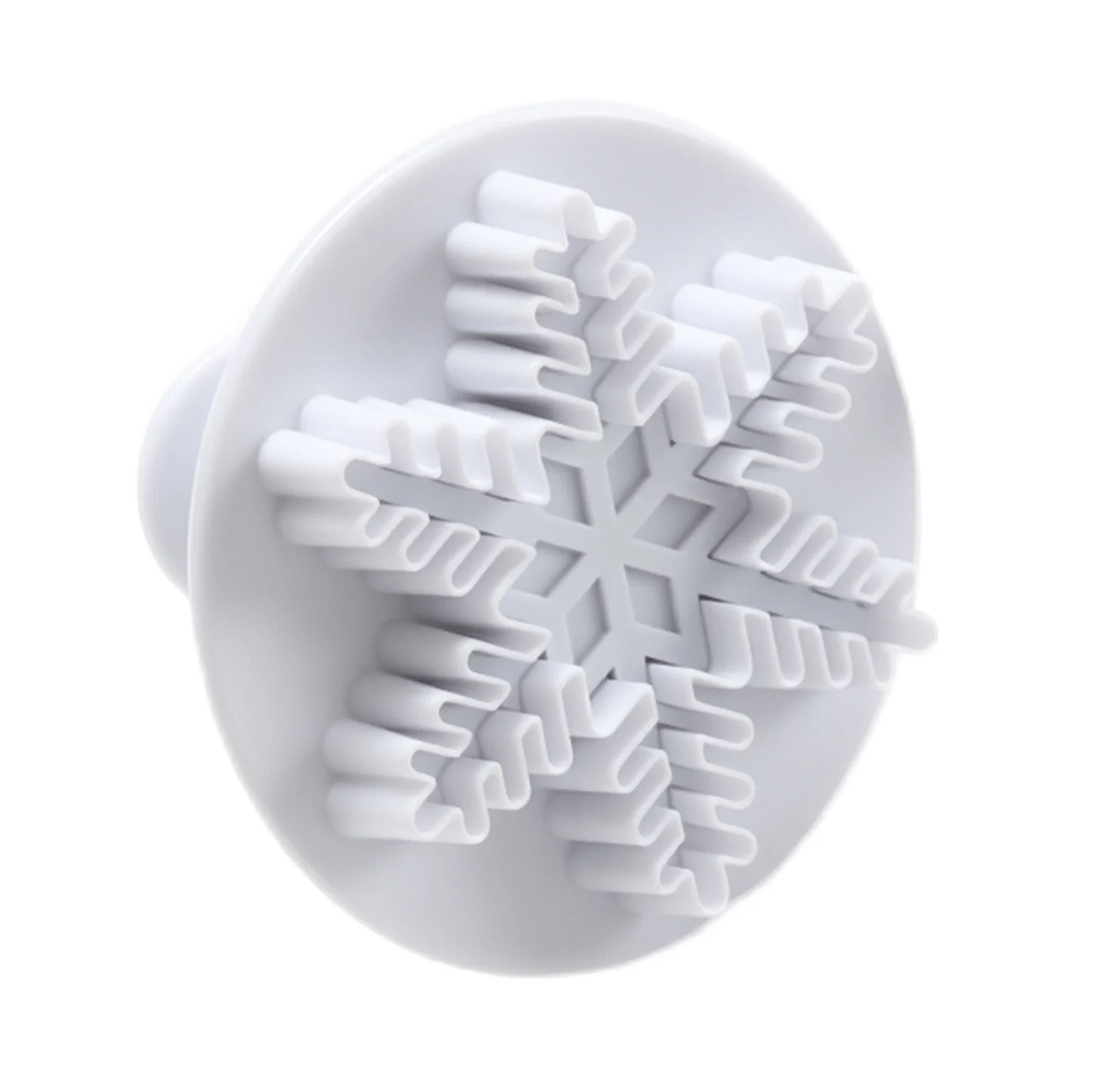 Set di 3 formine per fondente con fiocco di neve natalizio, formine per torte e biscotti in stile stantuffo, strumenti per la cottura natalizia per torte fai da te # HB0358