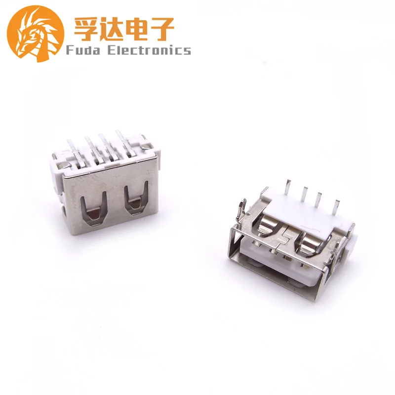 For USB Female Block Short Body 10.0 Long Front Pin Board USB Female Block, Patch 6.3/6 H High, Curling/Straight Edge