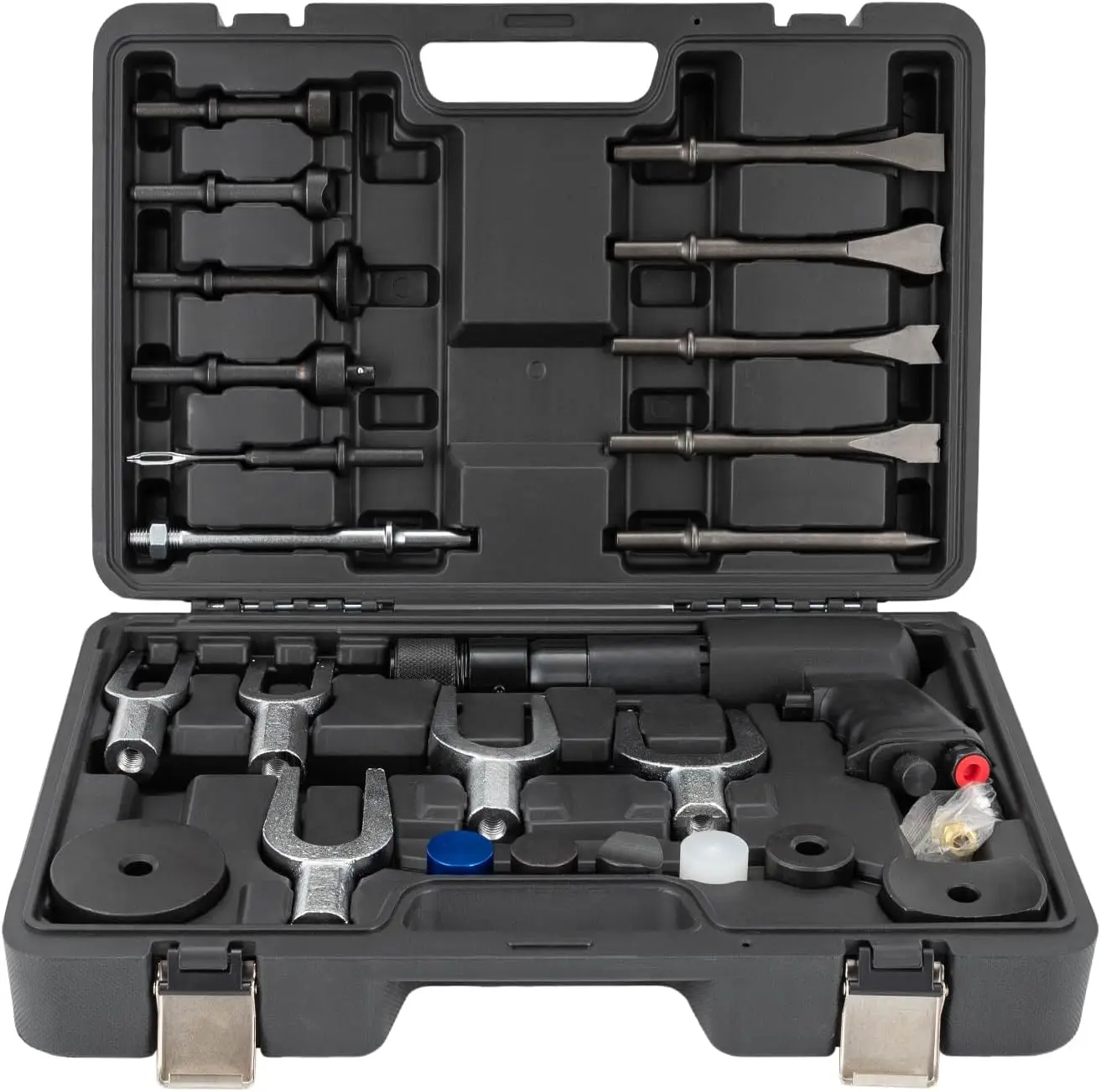 Heavy Duty 100mm Stroke Air Chisel Multi-Functional Pneumatic Set, With Quick Change Retainer