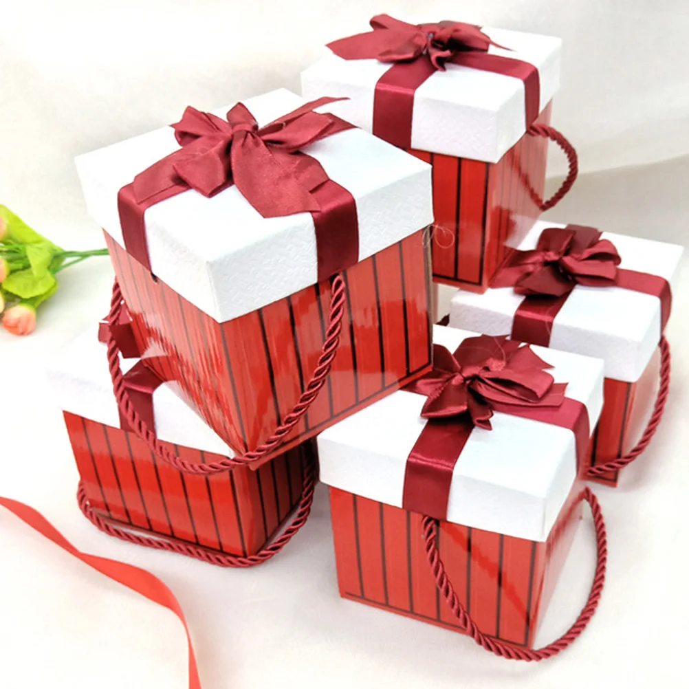 

8 Pcs Apple Gift Box Wrapping Nesting Boxes Candy Christmas Packaging Containers for Treats Hard Chic Case