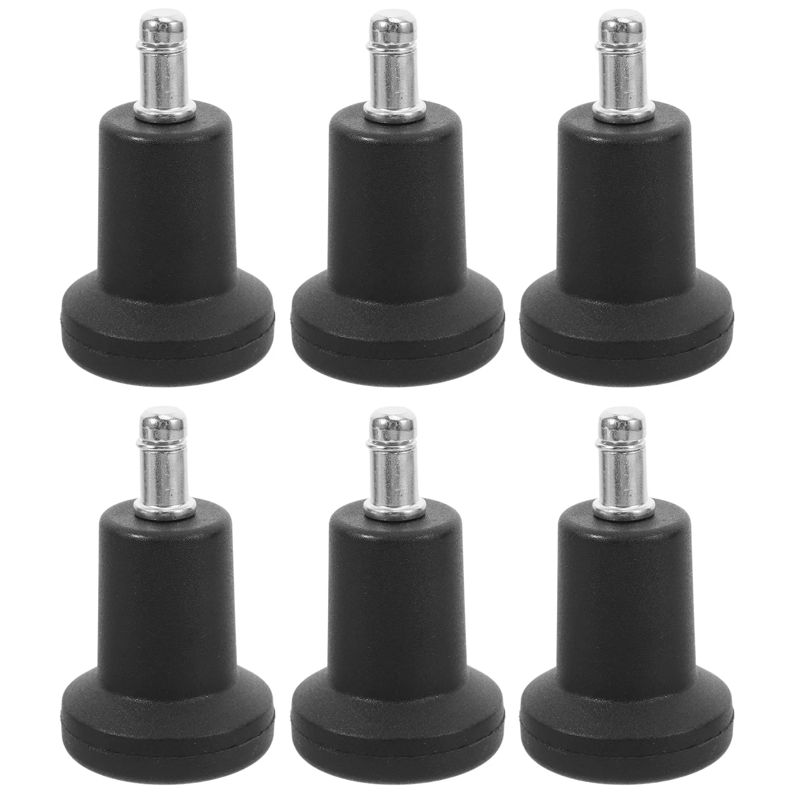 

6pcs Highleg Fixed Casters Black Nylon Replacement Parts Desk Chair Wheel Swivel Caster Stool Office Computer Chair