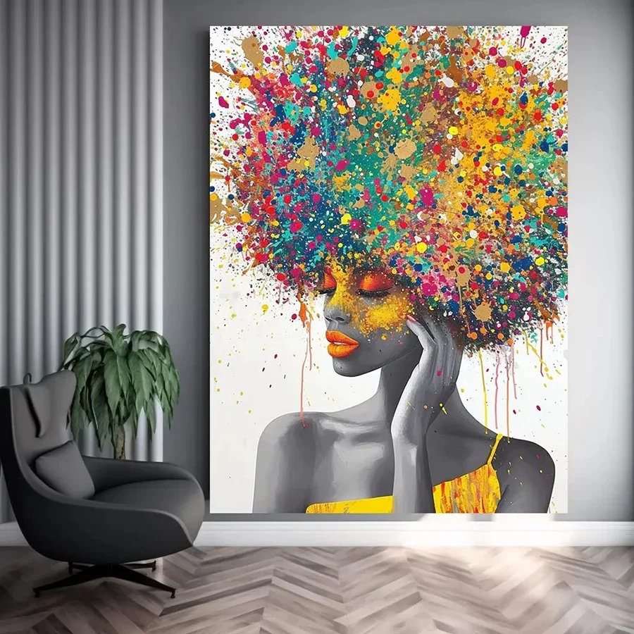 Frameless Canvas Painting Floral Wall Arts Print Abstract Decor Female Gift Gift For Lover Canvas Floral Art Canvas No Framed Mo