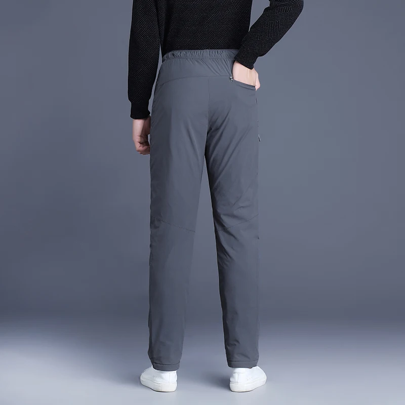 Winter Men Lightweight Thermal Pant Army Green Black Gray White Duch Down Puff Trousers Warm Comfort Outdoor Urban Clothes