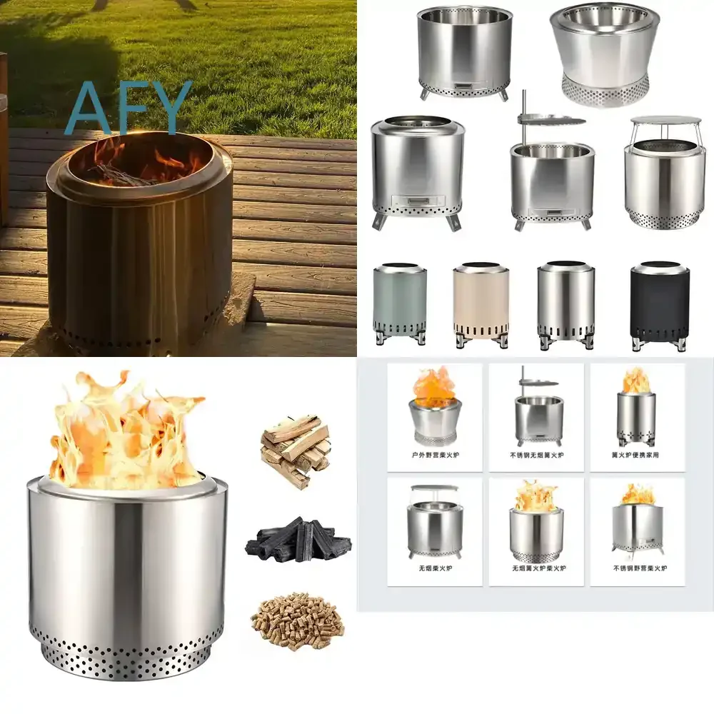 Outdoor Bonfire Grill BBQ Grill for Household Firewood Heating Garden Patio Camping Outdoor Cooking Portable Fire Pit for