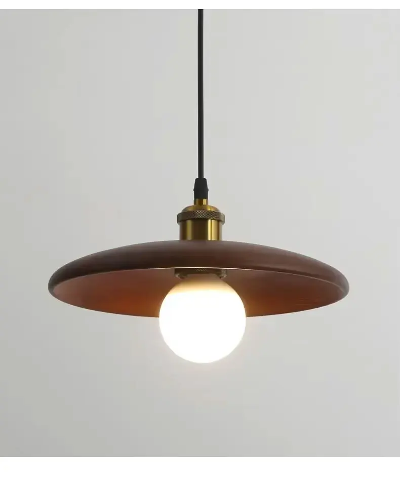 Eenvoudige originele massief houten kroonluchter restaurant slaapkamer theesalon gang gangpad bar hanglamp creatief driekleurig dimmen
