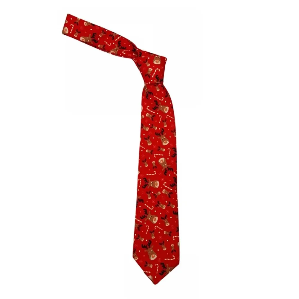 Creative Santa Claus Christmas Necktie Gift Christmas Tree Xmas Shirt Tie Plaid Snowflakes Man Necktie Suit Accessories