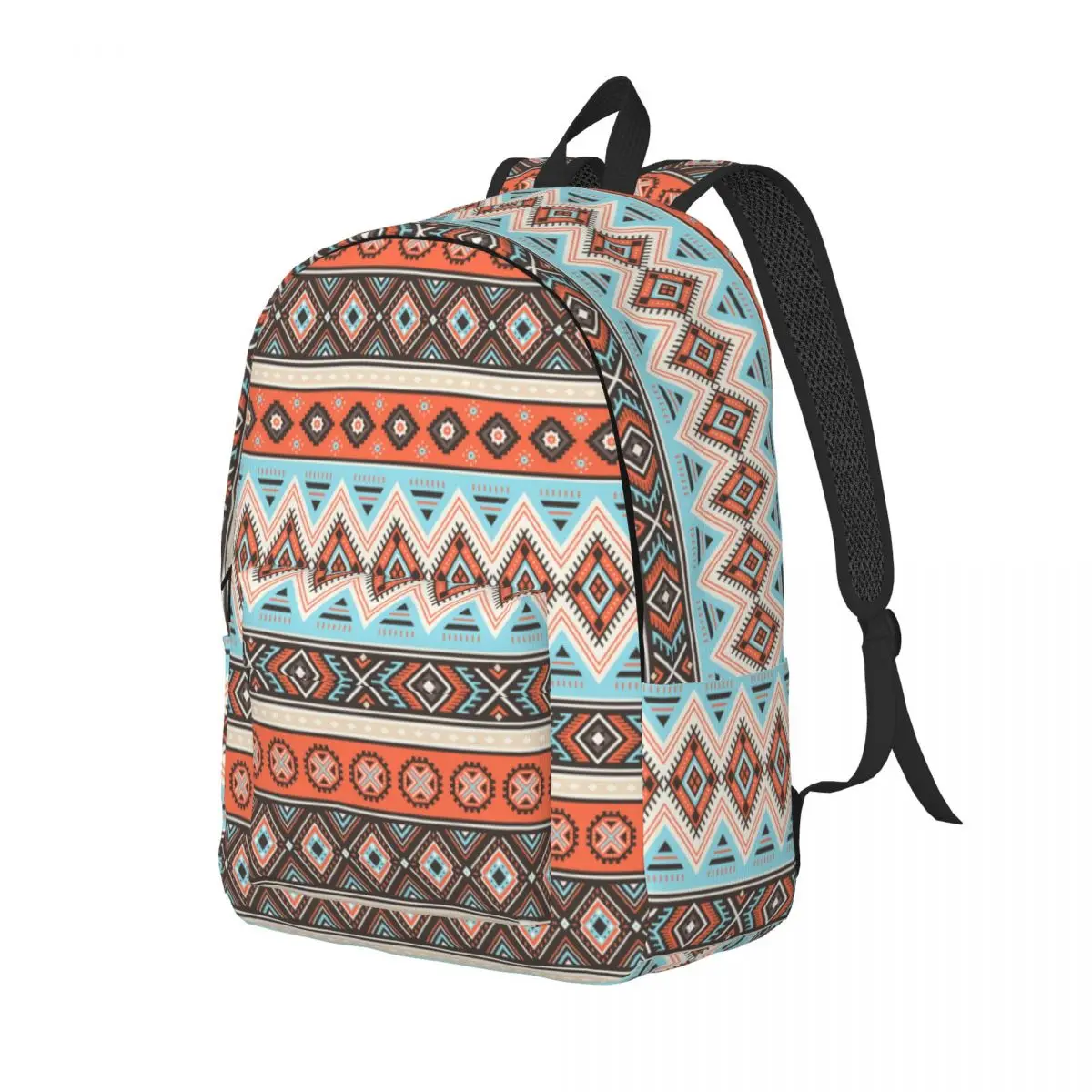 Indiana Tribal Striped Aztec Backpack for Men Women High School Work Daypack Vintage Boho Style College Shoulder Bag Gift