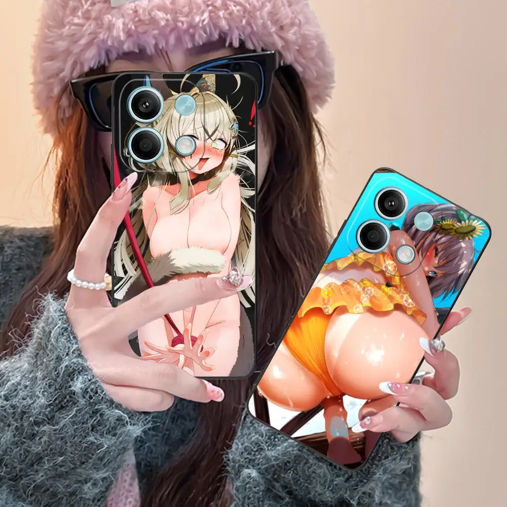 

Anime Waifu Hentai Mobile Phone Case for POCO F6 F5 F4 F3 F2 Pro GT C40 Colour Printing Protective Luxury Cellphones Smartphone