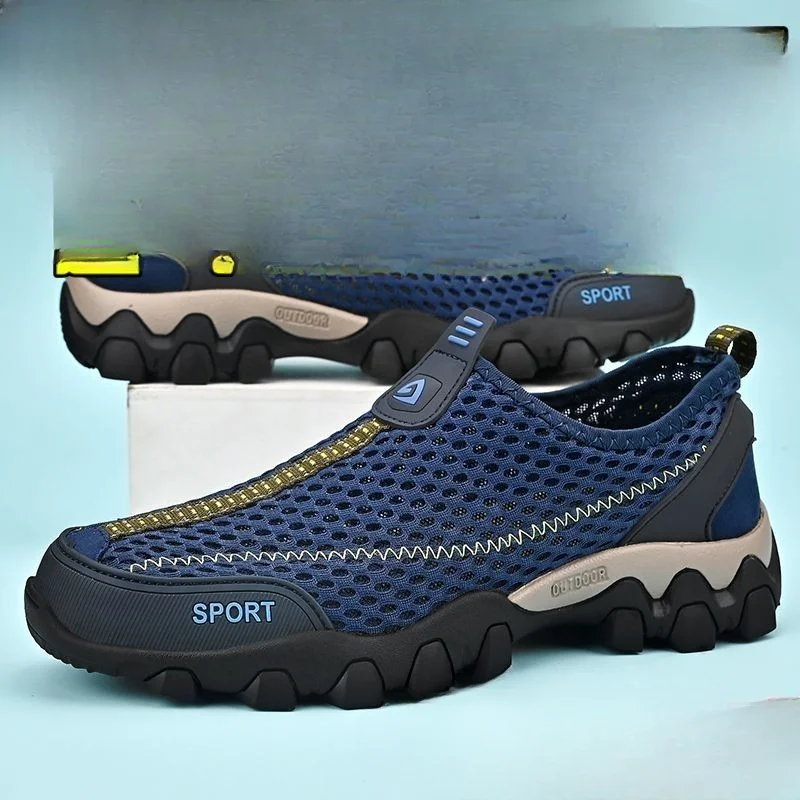 Hiking Shoes Men Slip on Summer Casual Shoes Outdoot Breathable Beach Water Shoes Quick Drying Aqua Walking Sneakers Non Slip