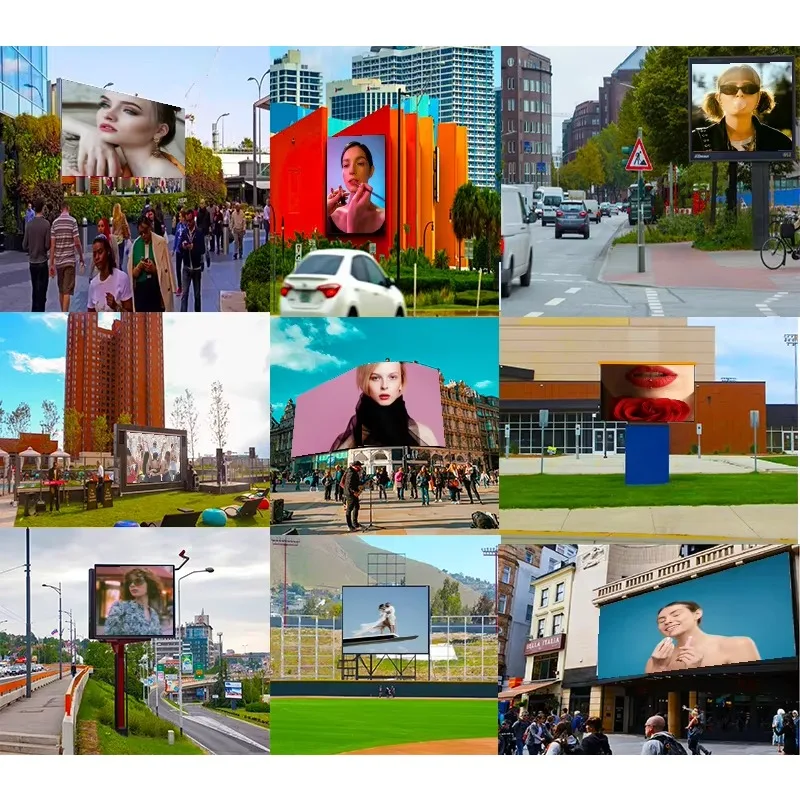 Professional P5 P6 P8 Outdoor LED Screen Iron Cabinet Fixed Install LED Billboard