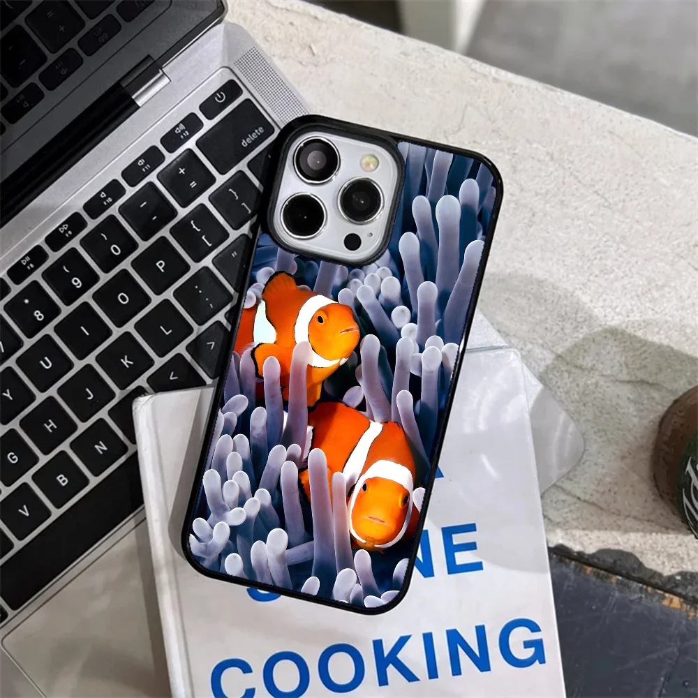 Fish Coral Phone Case Strong Magnetic For IPhone 15 14 13 Pro Max 11 12 Mini Alex Mirror For Magsafe