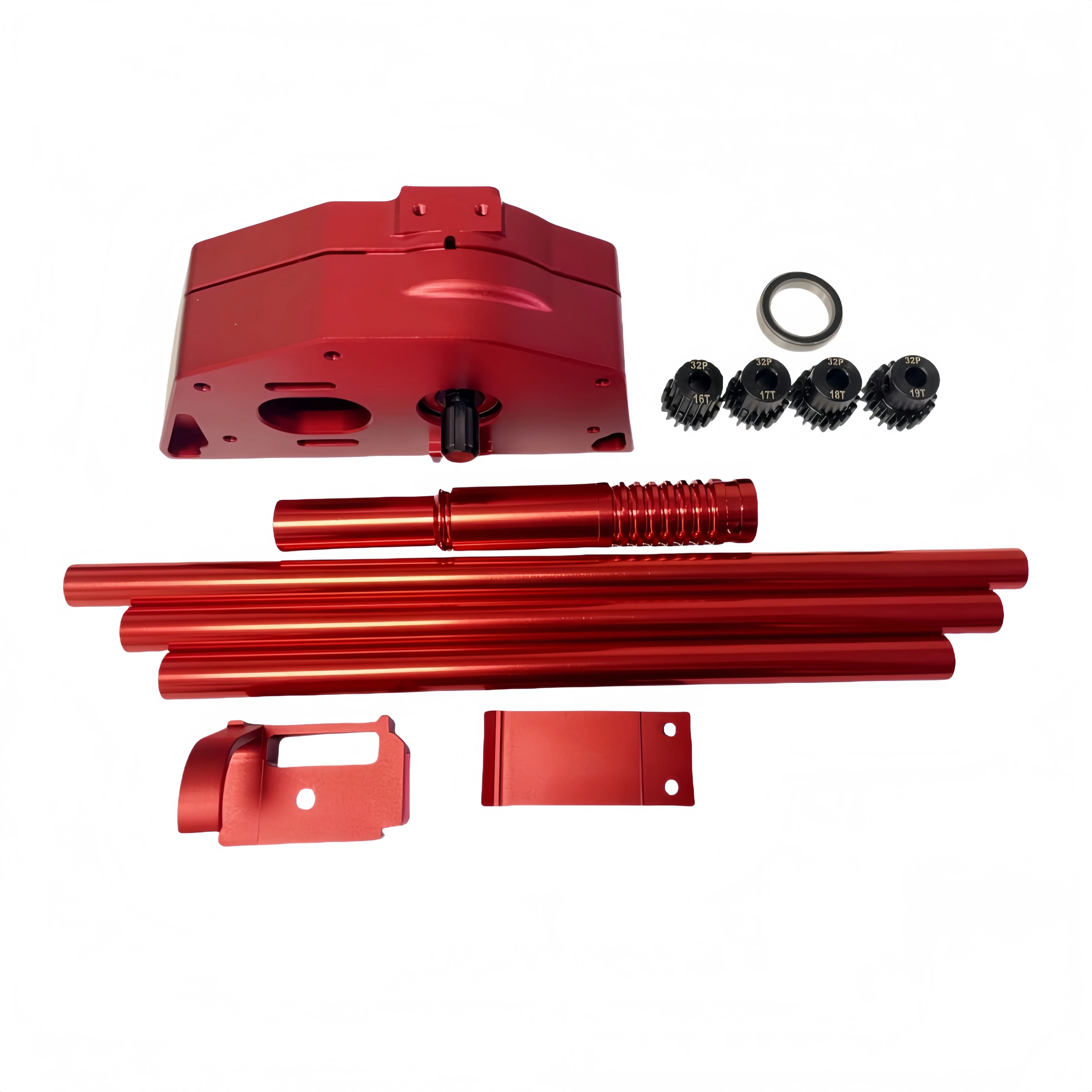 مناسبة لأجزاء ترقية Arrma 1/8 Mojave 4S: تفاضلية، عمود محرك مركزي، عمود محرك أقراص DVD، تروس، قضيب ربط، دبوس، ترس محرك 32P