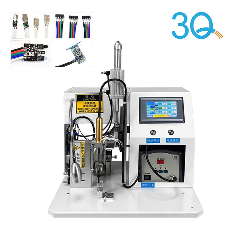 MS3Q Semi-Automatic USB Cable Making Machine with LED Lights and Soldering Function 50x51x42cm