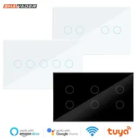 Wifi Smart Wall Light Switch Touch Sensor Glass Panel Interrupter 4/5/6Gang Wireless Remote Control by Tuya Alexa Google Home