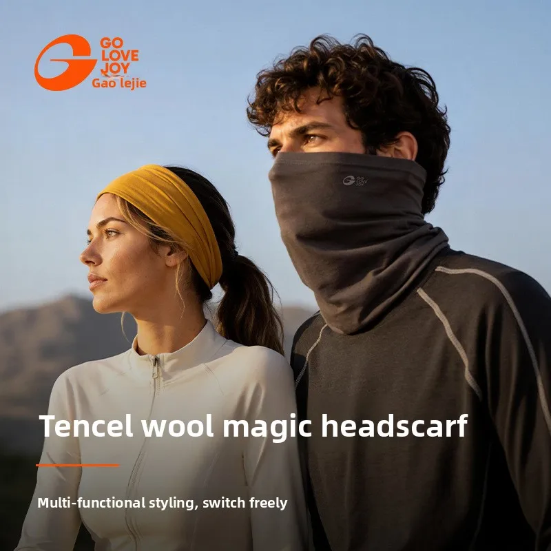 Merino Wool Neck Gaiter UV Protection Face Cover Breathable Skin-friendly Bandana Outdoor Hiking Mountaineering Mask Men Women