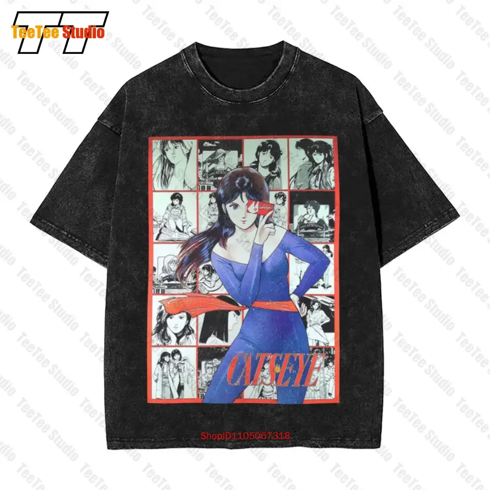 Maglia Meme Tributo Occhi Di Gatto Vintage Oversized T-Shirt MQH0