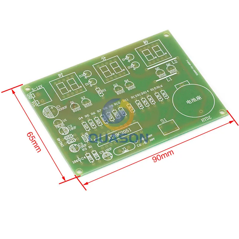 DIY Kits AT89C2051 Electronic Clock Digital Tube LED Display Suite Electronic Module Parts and Components DC 9V - 12V