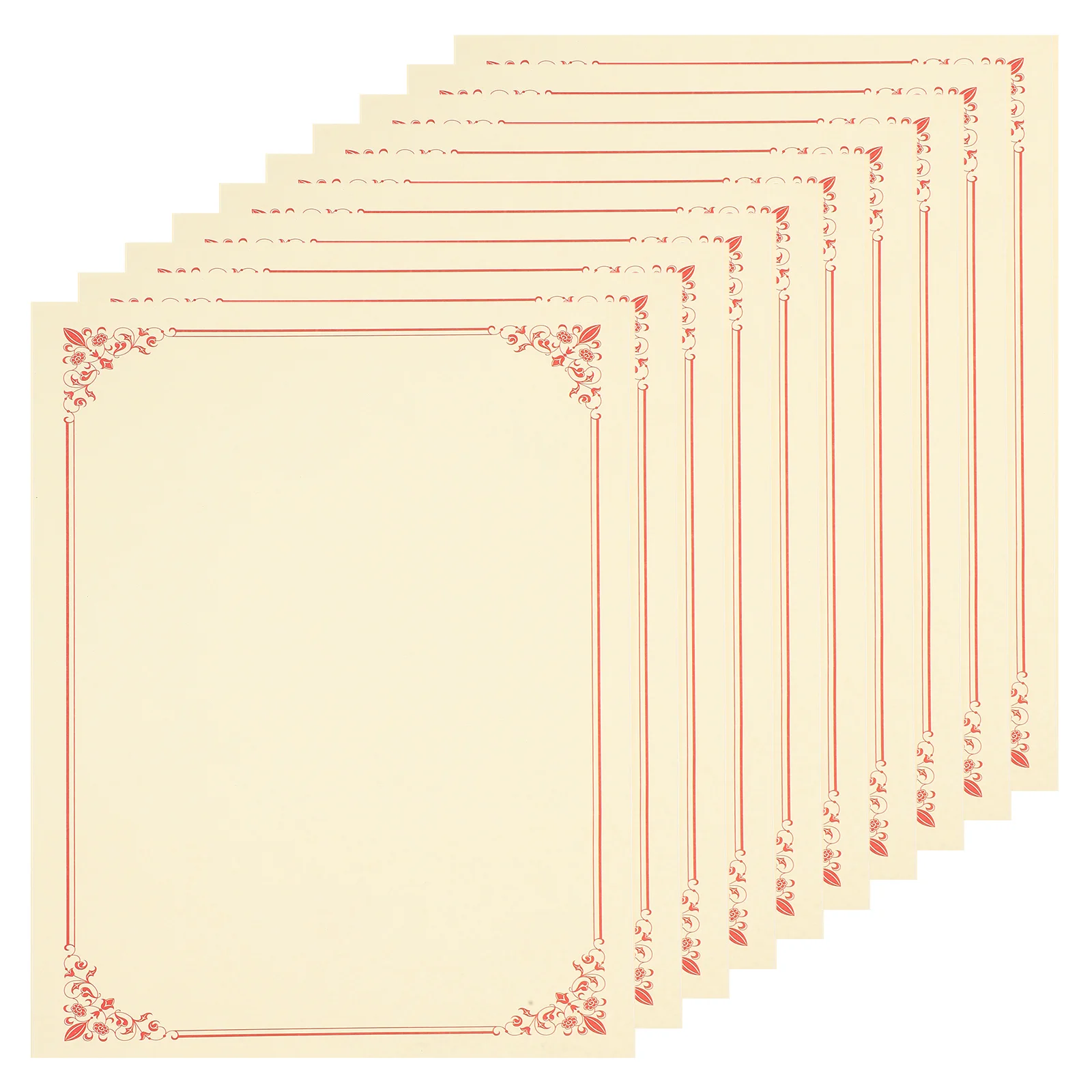 

10pcs Blank Paper 8.5X11 Inches Printable Award Certificate Inner Sheet School Diploma Decorative Certificate Printing Paper