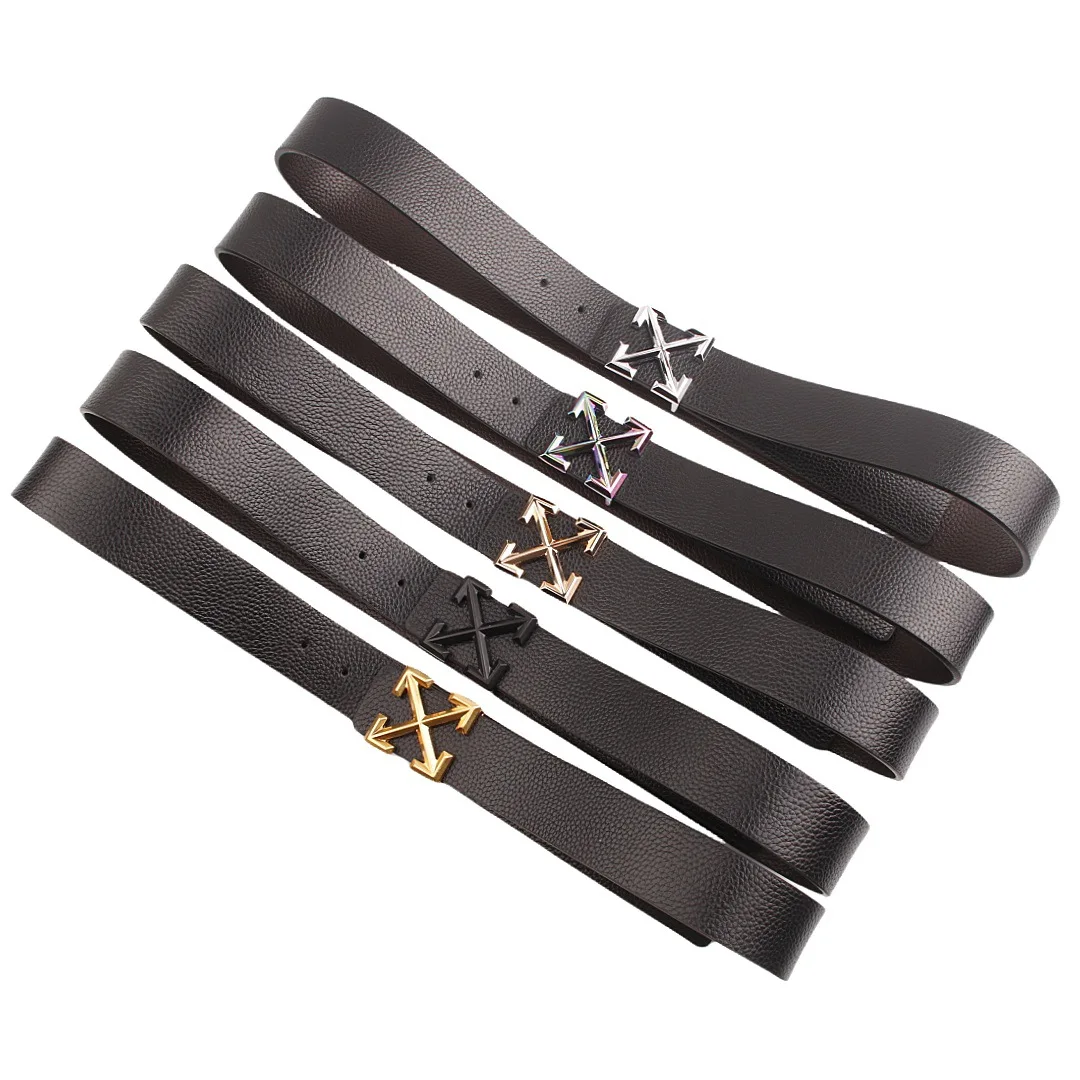 حزام جلد PU قابل للتعديل للرجال، إبزيم من سبائك الأخطبوط وتصميم حبوب الليتشي، غرزة مزدوجة للمناسبات الرسمية