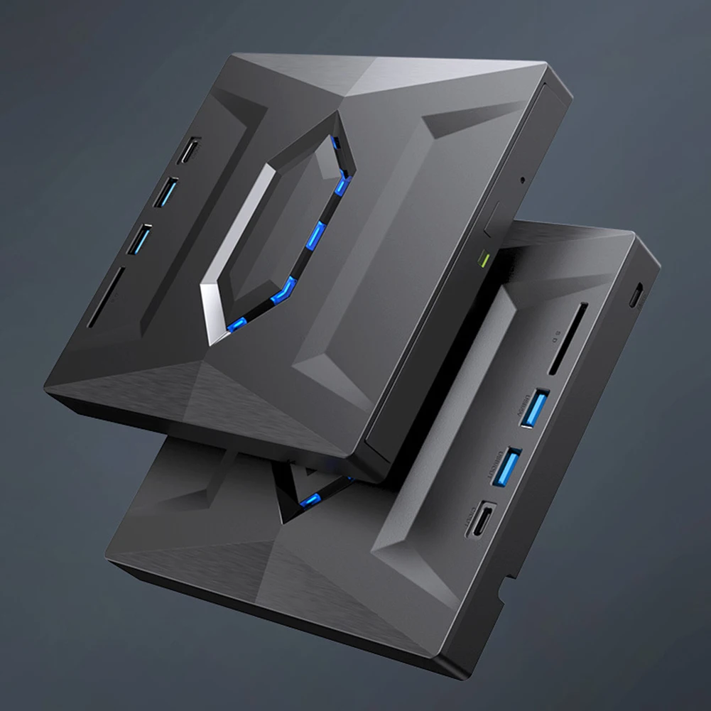 

Портативный USB3.0 CD DVD ROM с портами USB/Type-C + устройство чтения карт SD/TF, привод для записи памяти/Linux Windows XP/10/8/7, портативных ПК