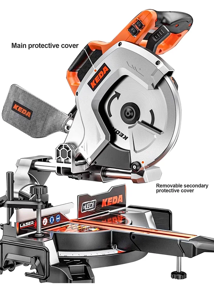 2024 Multifunctional Aluminum Material Cutting Saw 10 Inch Chain Saw Miter Saw Wood Cutting Power Tool