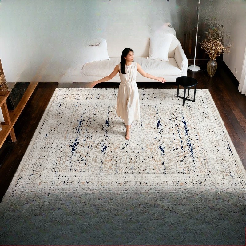

Wool blended carpet bedroom antique villa B & B living room carpet environmentally friendly glue-free bedside blanket