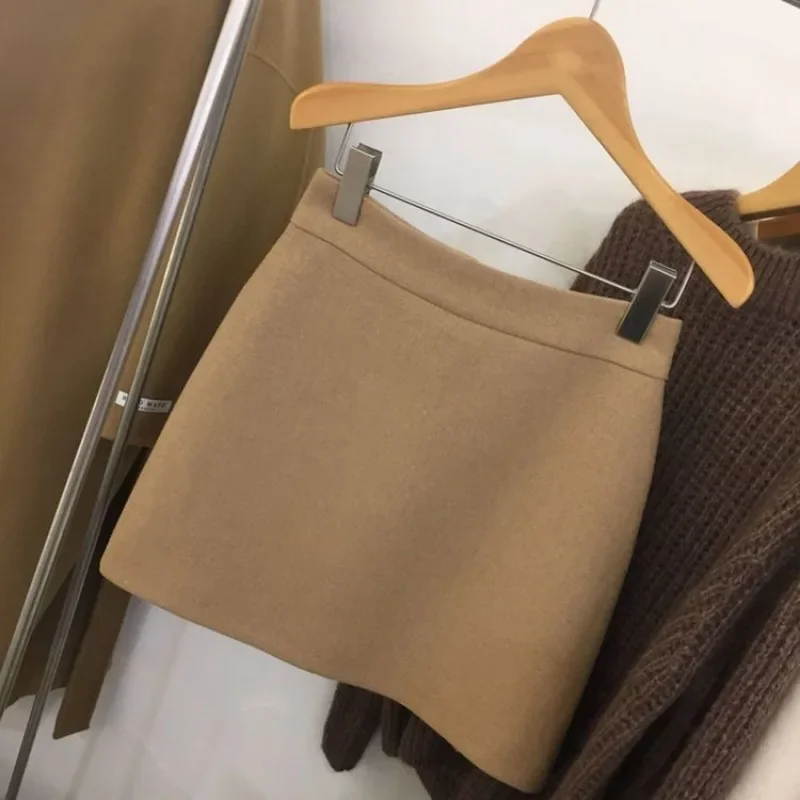 Skirts Women Simple 5XL Korean Fashion High Waist Ladies All-match Elegant Streetwear Button Y2k Skirt A-line Harajuku Chic Ins