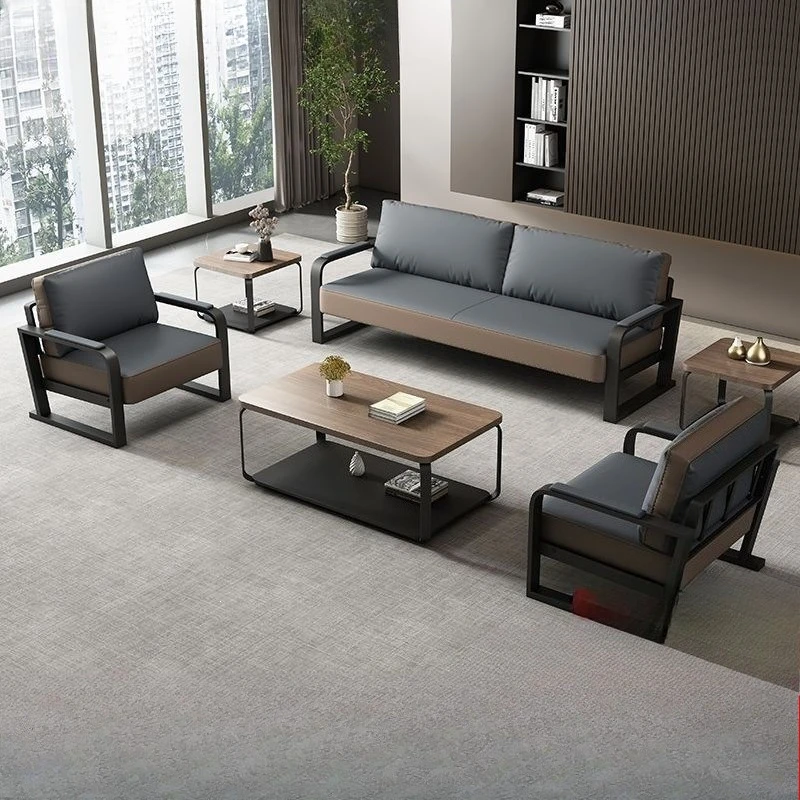 PYJ simple office furniture business reception modern simple living room sofa coffee table combination