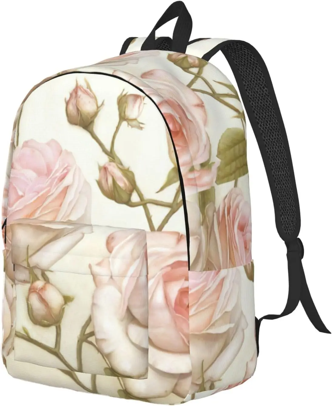 Beauty Red Roses Fashionable and lightweight canvas backpack, fit for casual travel, easy to carry your life