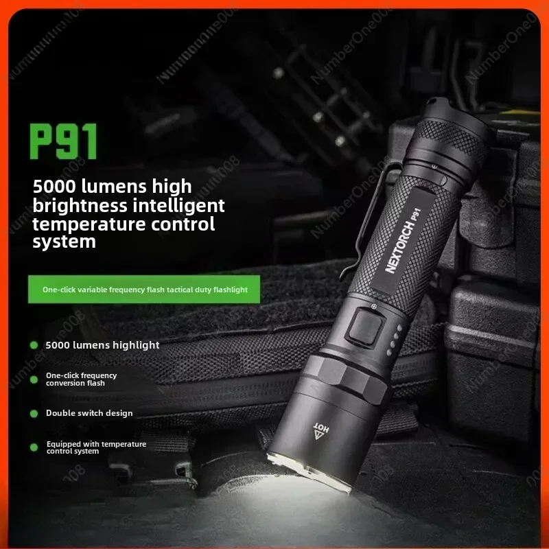 P91 Duty Tactical Special Flashlight Strong Light Long-range Rechargeable Portable Super Bright Search and Rescue Flashlight