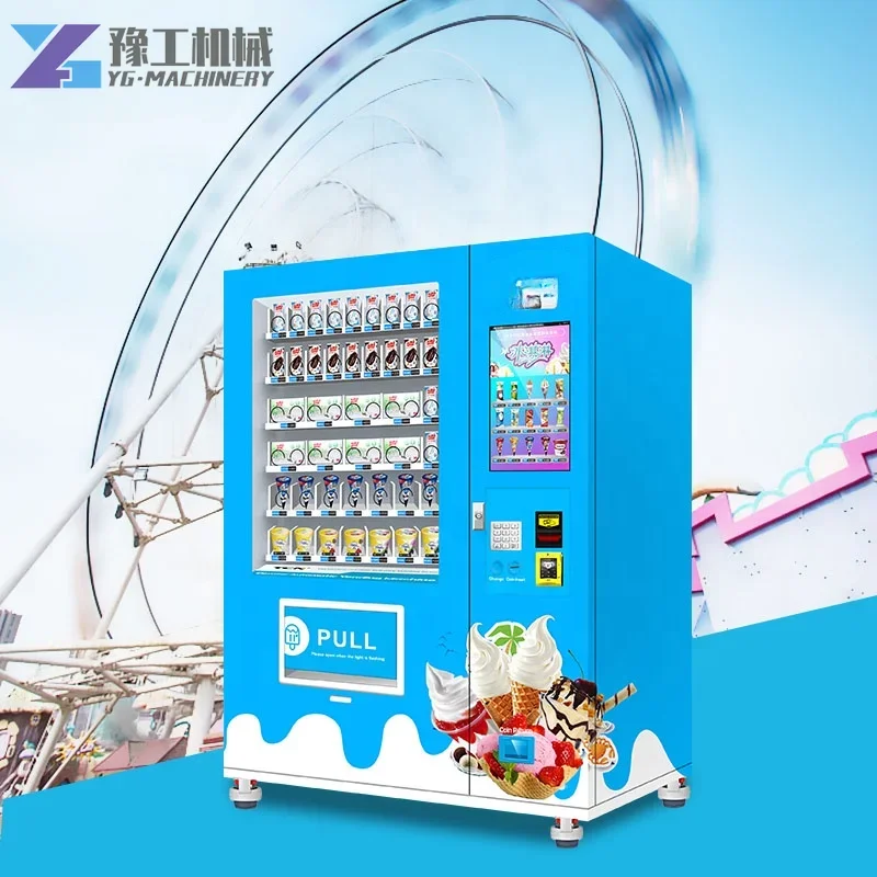 YG Ice Cream Pint Automatic Robot Vending Machine Video Technical Support Free Spare Parts 1 YEAR Online Support