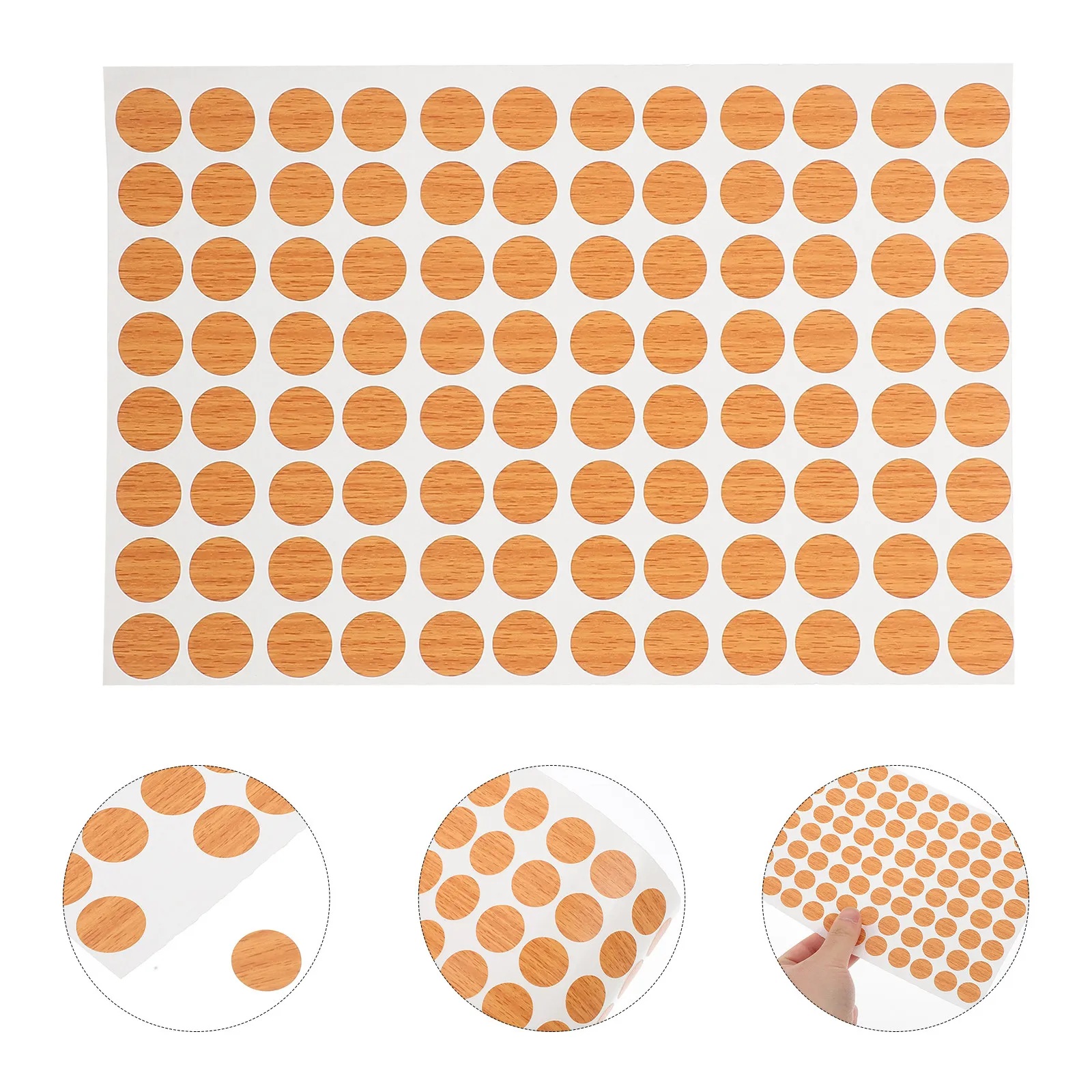 1Sheet Furniture Hole Cover Sticker Screw Cap Cover Decorative Self Adhesive PVC Cabinet Nail Hole Repair Sticker Easy Install