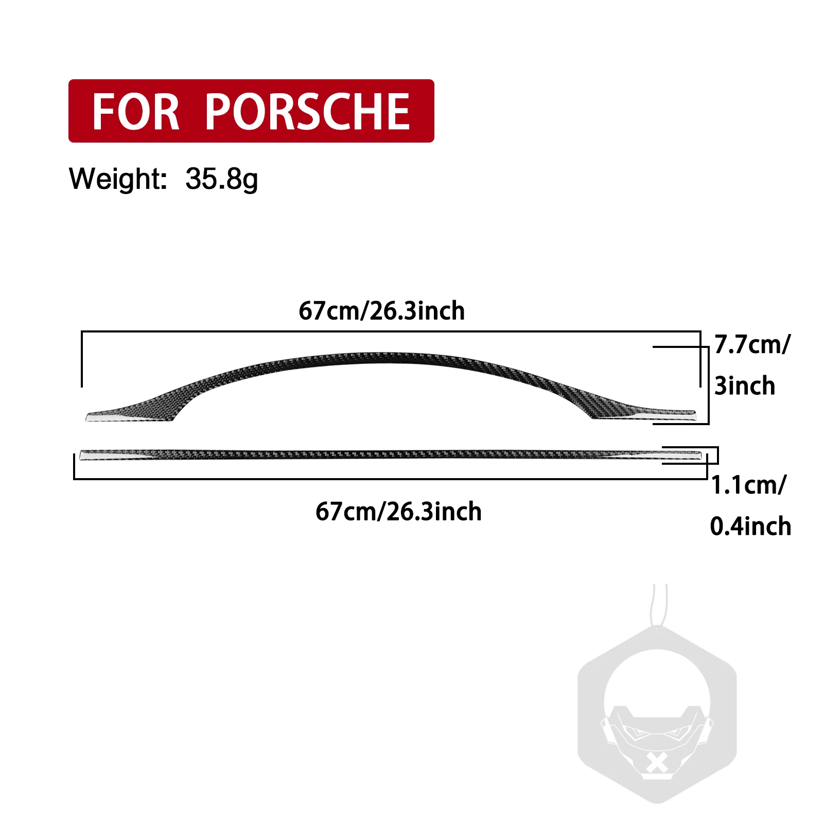 

For Porsche 911 992 2019 2020 2021 2022 2023 Automotive Interior Accessories Dashboard Trim Panel Decor Carbon Fiber Sticker