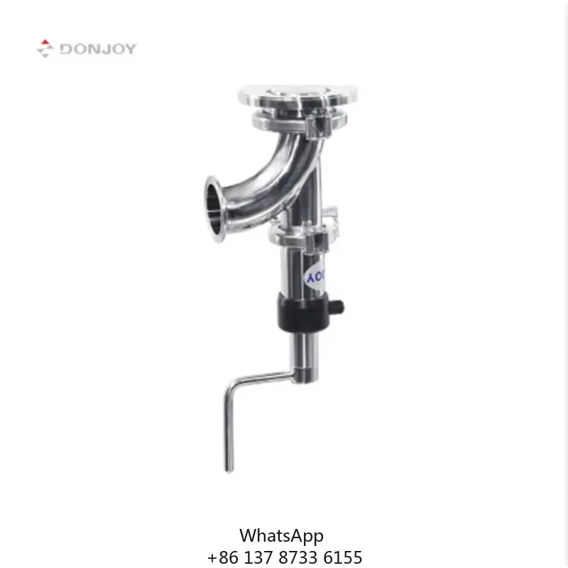 DONJOY Stainless Steel 45 Degree Elbow Inside Open Manual Bottom Tank Valve Tank Bottom Valve