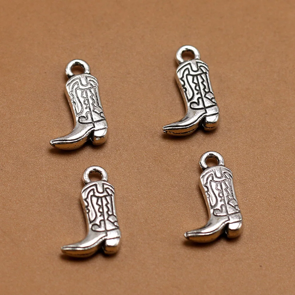 

20Pcs Silver High Heel Pendants Alloy DIY Charm Set for Necklace Earrings Bracelet Keychain Scrapbooking Projects