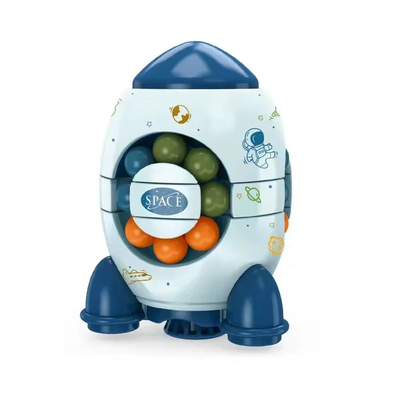 Raket magische bonen magische kubus roterende kleine magische bonen magische kubusplaat intelligente vingertop gyroscooptraining voor kinderen