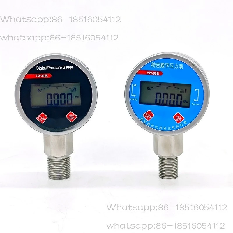 New 400bar Precision Digital Pressure Gauge YW-60B with Five Digit High-Definition Display LCD