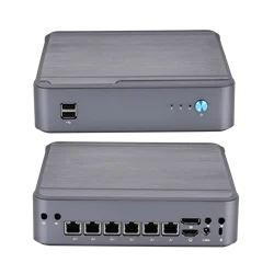 QOTOM Industial Mini PC With Core I3 I5 I7,6 LAN I225 2.5GB Pfsense Gateway Firewall Router