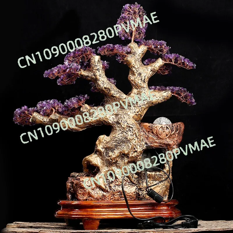 Cabbage running water cornucopia natural crystal fortune crystal tree ornament