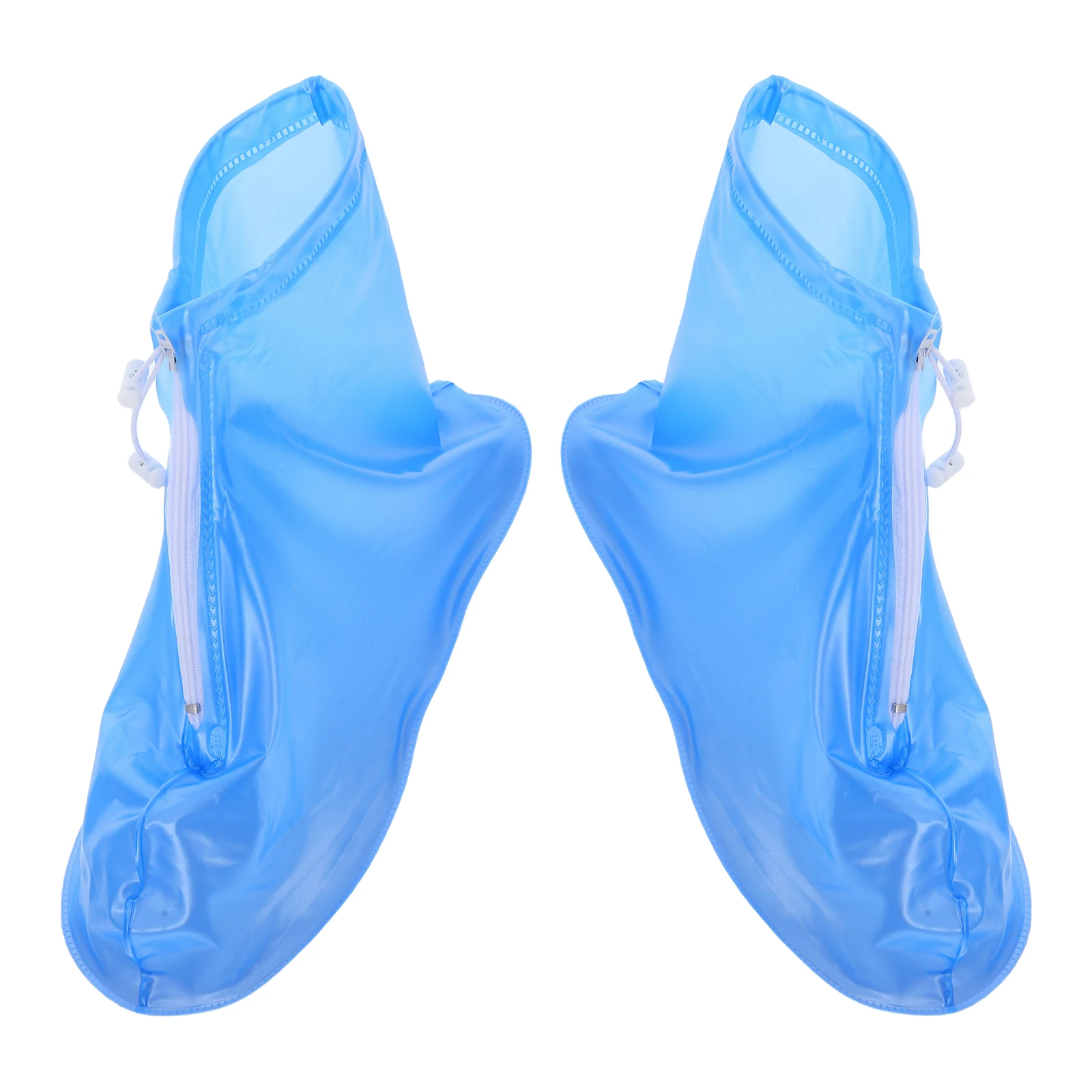 

1Pair Thickened Waterproof PVC Shoe Covers Non Slip Zipper Rain Boot Protector for Men Women Hiking Travel Outdoor Use