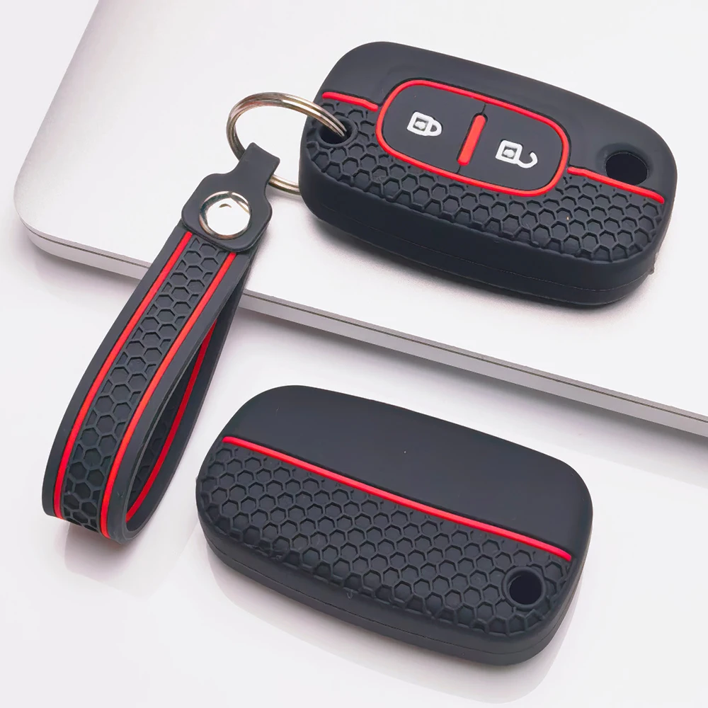 Key Fob Cover for For Renault Clio 3 Twingo 2 Modus Kangoo Scenic 2 Megane 2 Lada Vesta Granta Kalina Niva with Keychain