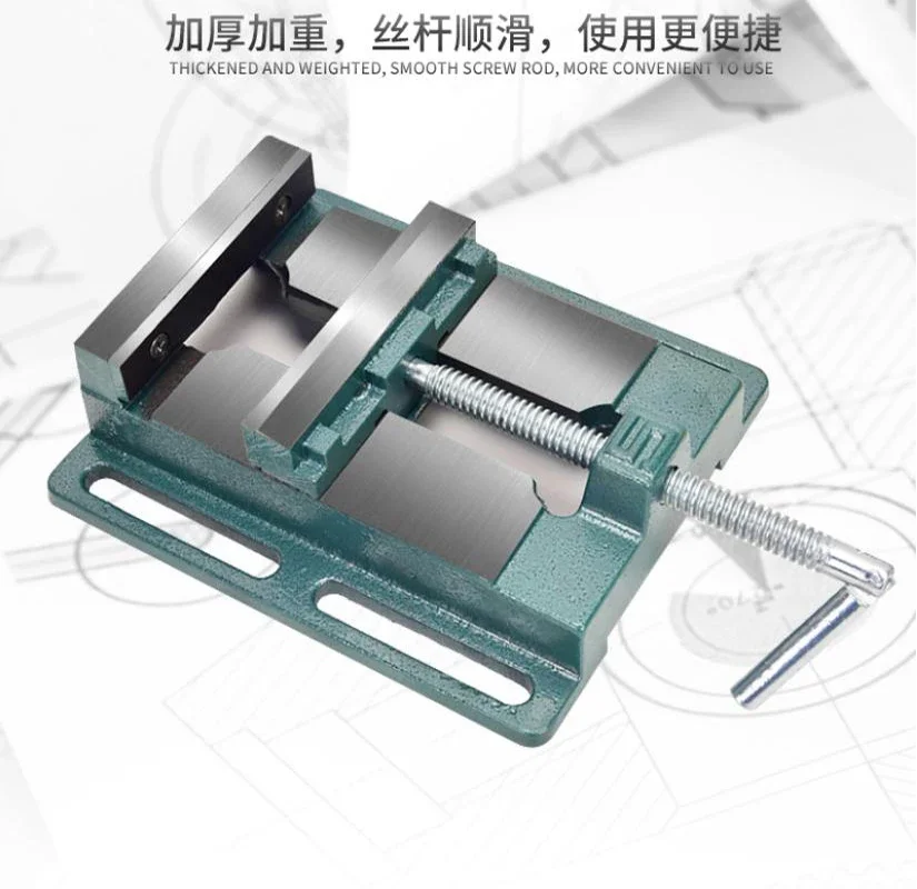 1pc新フラットラジオペンチ、鋳鉄木工プライヤー、小型フラット-鼻万力、精密ベンチドリル、シンプルな器具5インチ